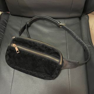 Forme Black Velvet Cross-body/Belt Bag