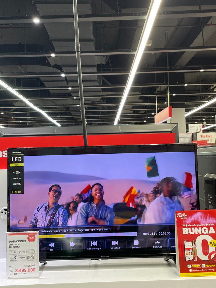 FREE 1X Cicilan Panasonic LED TV 43 Inch TH-43H400, Elektronik, TV