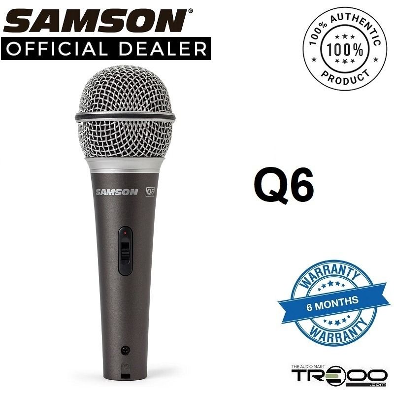 [FREE DELIVERY] Samson Q6 Supercardioid Dynamic Handheld Microphone