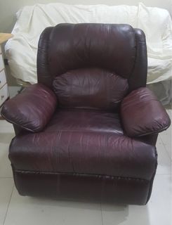 Genuine leather rocking chair for sale.
