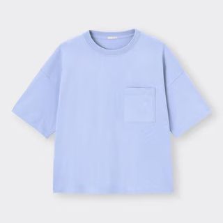 GU by Uniqlo Wide fit T (half sleeve) Pastel Blue