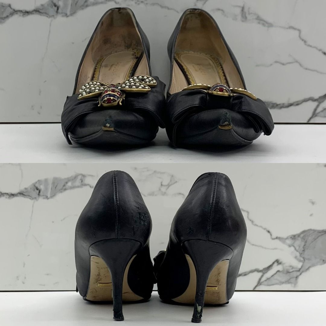 GUCCI 496641 SIZE 38 BEE HEELS 247018102 WE