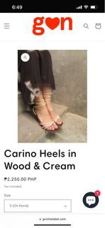 GVN x Carino Heels in Wood & Cream