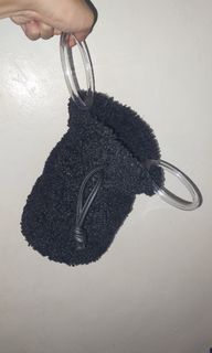 Hand Carry Wool Type Shoulder Sling Pouch Wallet Mini Purse Bag - From Japan