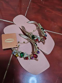 Havaianas pink with stones