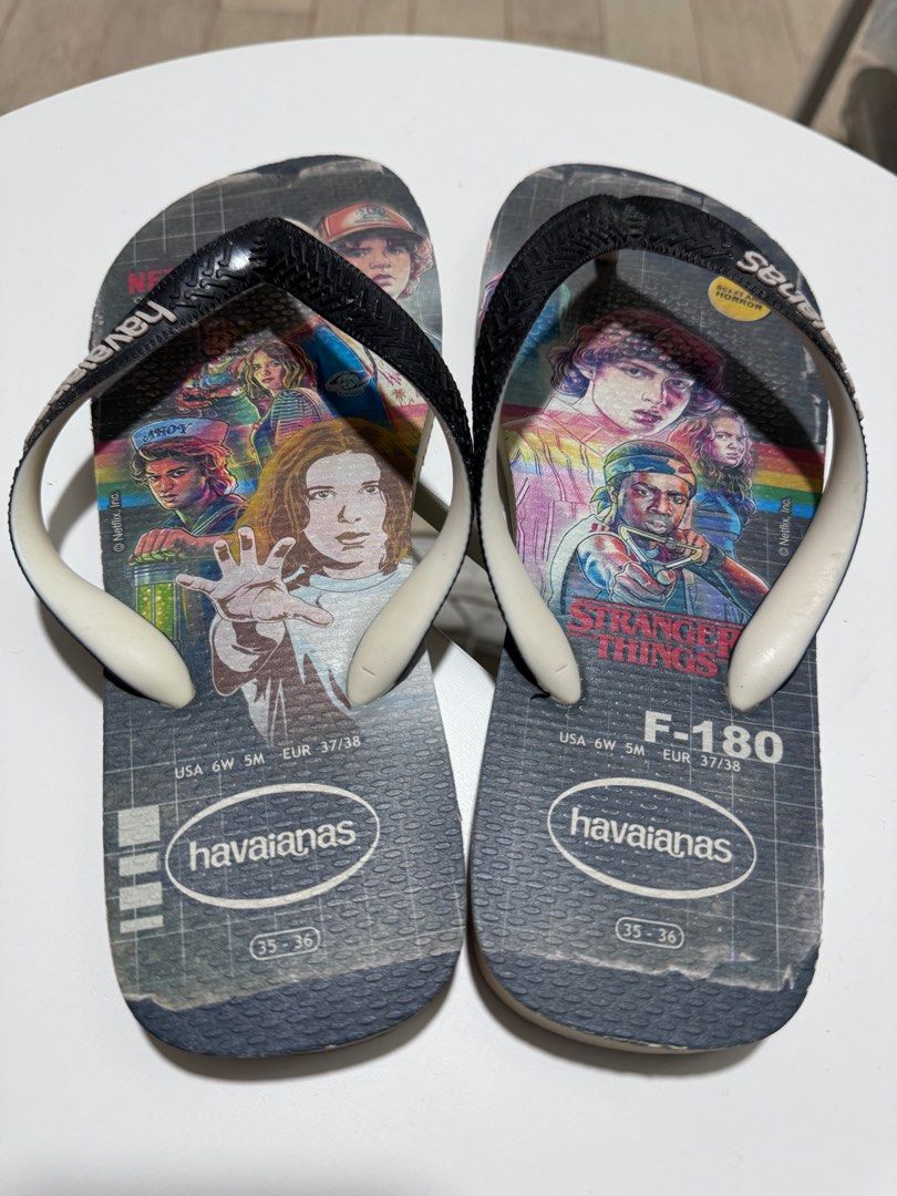 Havaianas Stranger Things Women s Fashion Footwear Slippers and slides on Carousell