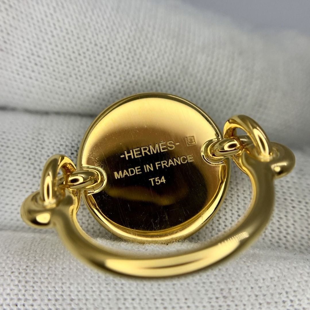 HERMES HERITAGE EQUESTRE LIZARD RING SMALL MODEL SIZE 54
