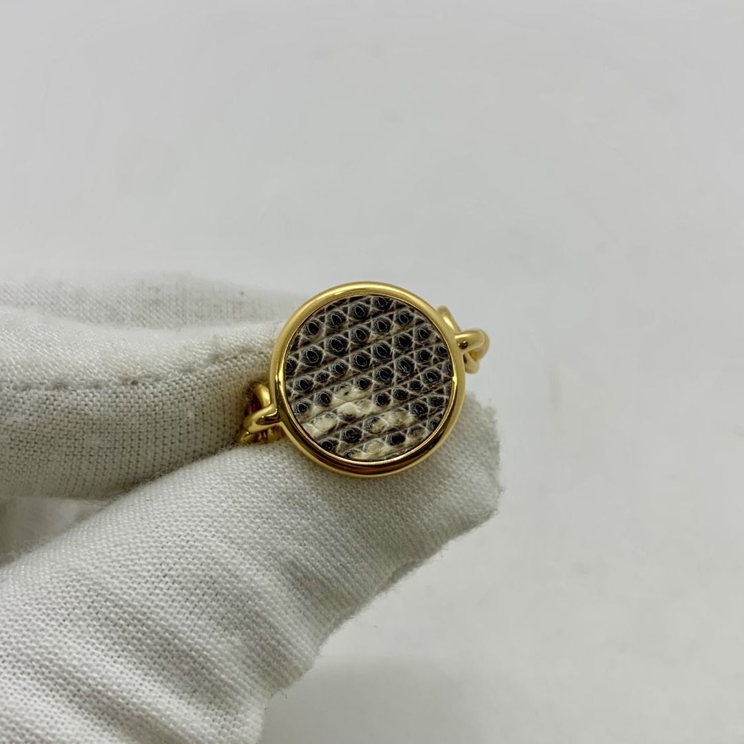 HERMES HERITAGE EQUESTRE LIZARD RING SMALL MODEL SIZE 54 HERMES HERITAGE EQUESTRE LIZARD RING SMALL MODEL SIZE 54