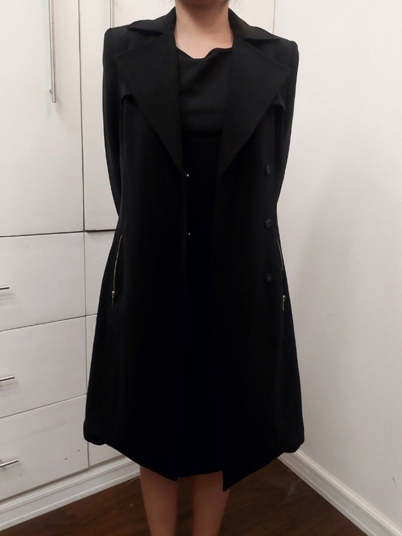 H&m black coat 2025