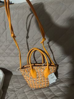 H&M Original Straw Bag Orange Color