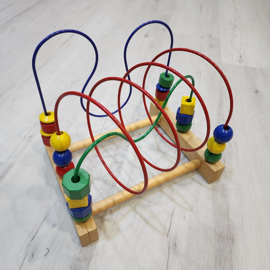 Ikea Wooden Circle Bead Maze Toy, Babies Kids, Infant Playtime