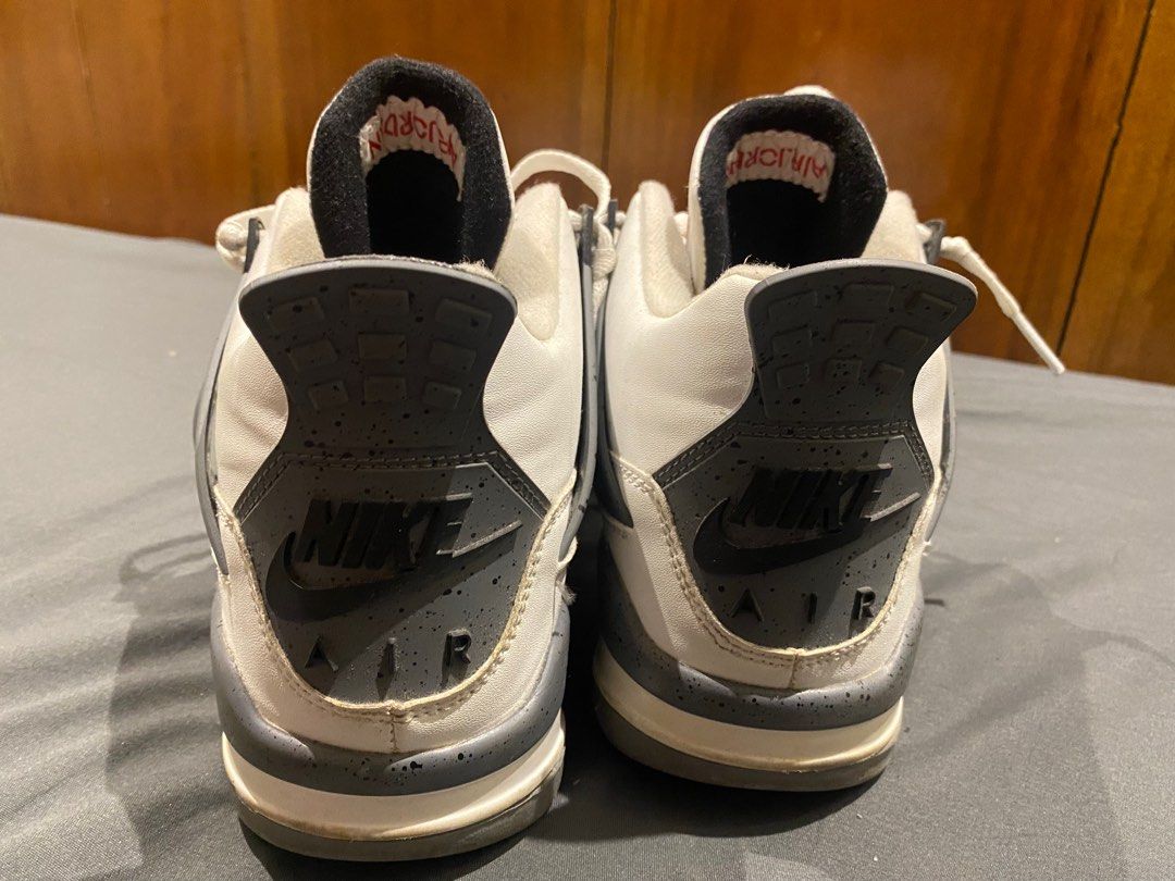 Jordan 4 white cement (Category: Sneakers) located in Quezon City. Submitted by channyboi05 (Listing ID 1301641425, Image 2). Description: Jordan 4 white cement size 11 US UA pair - Negotiable - Used twice - UA - Meetups/delivery .