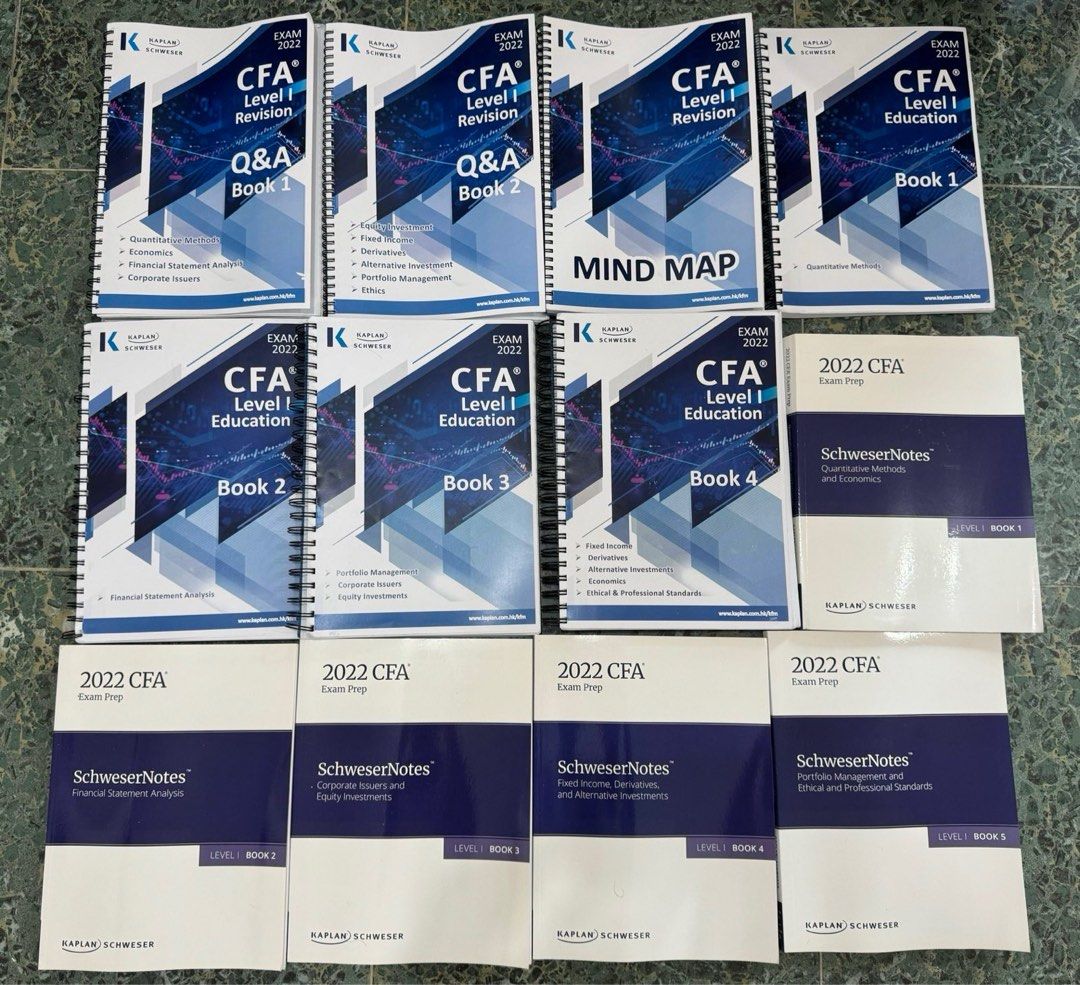Kaplan / Schweser 2022 CFA Level I Study Notes, 興趣及遊戲, 書本 