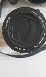 Lens, camera SLR, flash minolta