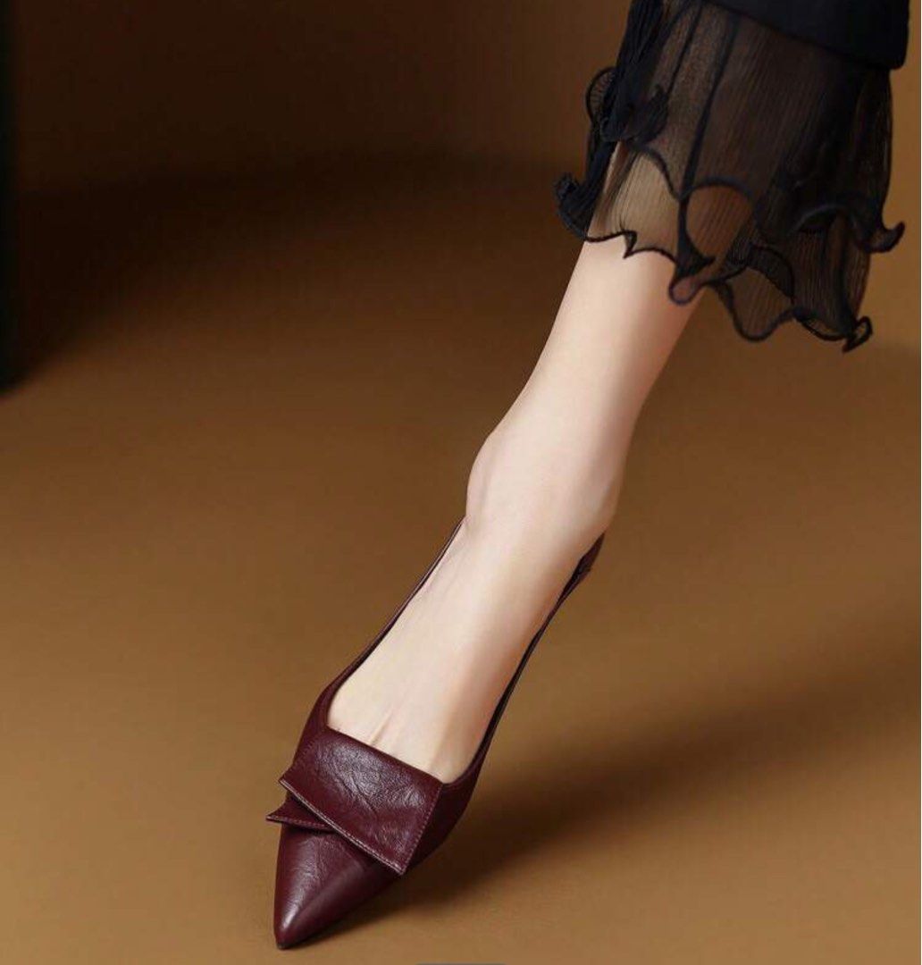 Low heel pointed shoes clearance