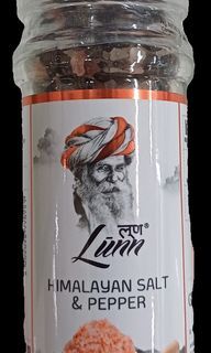 Lunn Himalayan Salt & Pepper 100g Refillable Grinder Halal