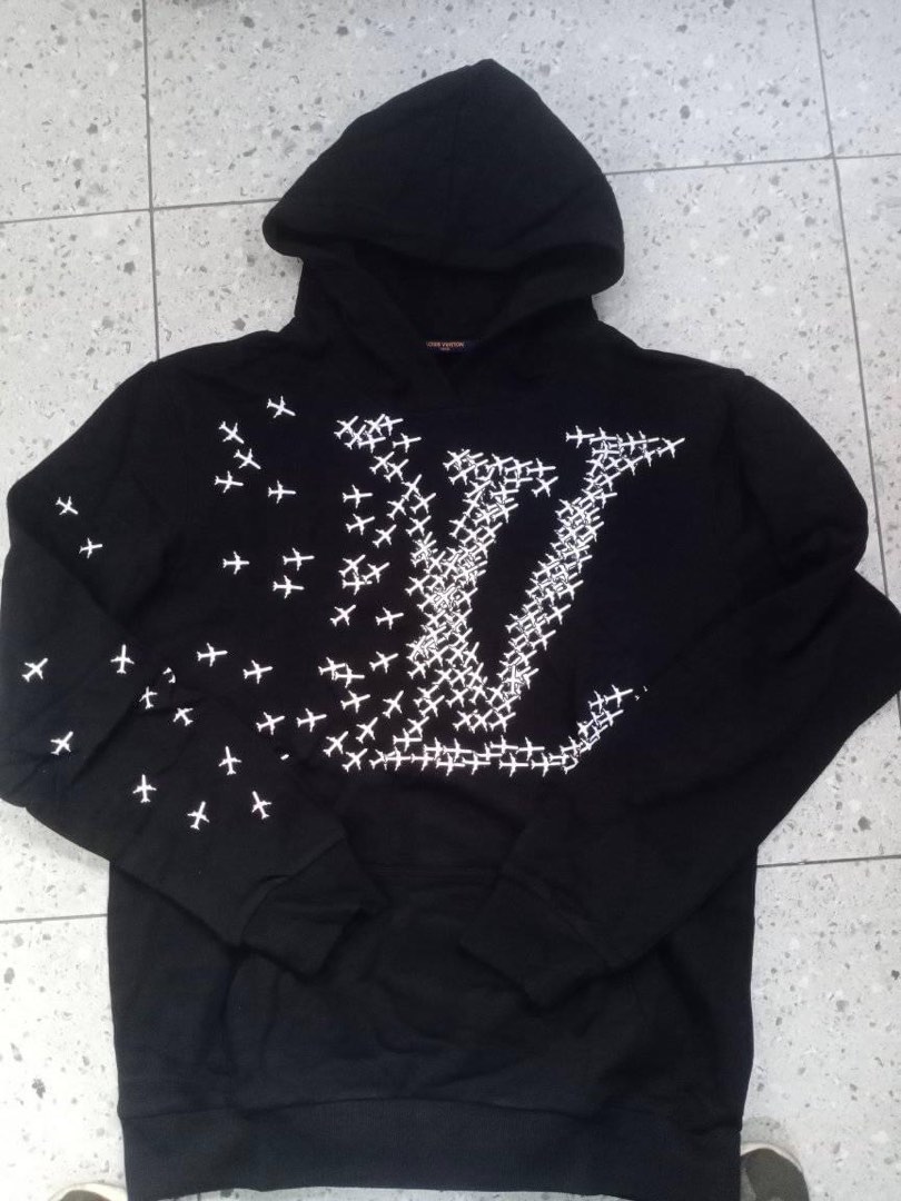 LV hoodie plane Men s Fashion Tops Sets Hoodies on Carousell