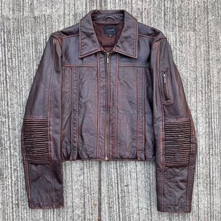 Maroon Wolverine Leather Jacket