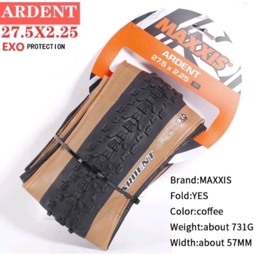 MAXXIS ARDENT 27.5 29X2.25 29X2.40 Dual EXO Tanwall 60 TPI Sports Equipment Bicycles Parts Parts Accessories on Carousell