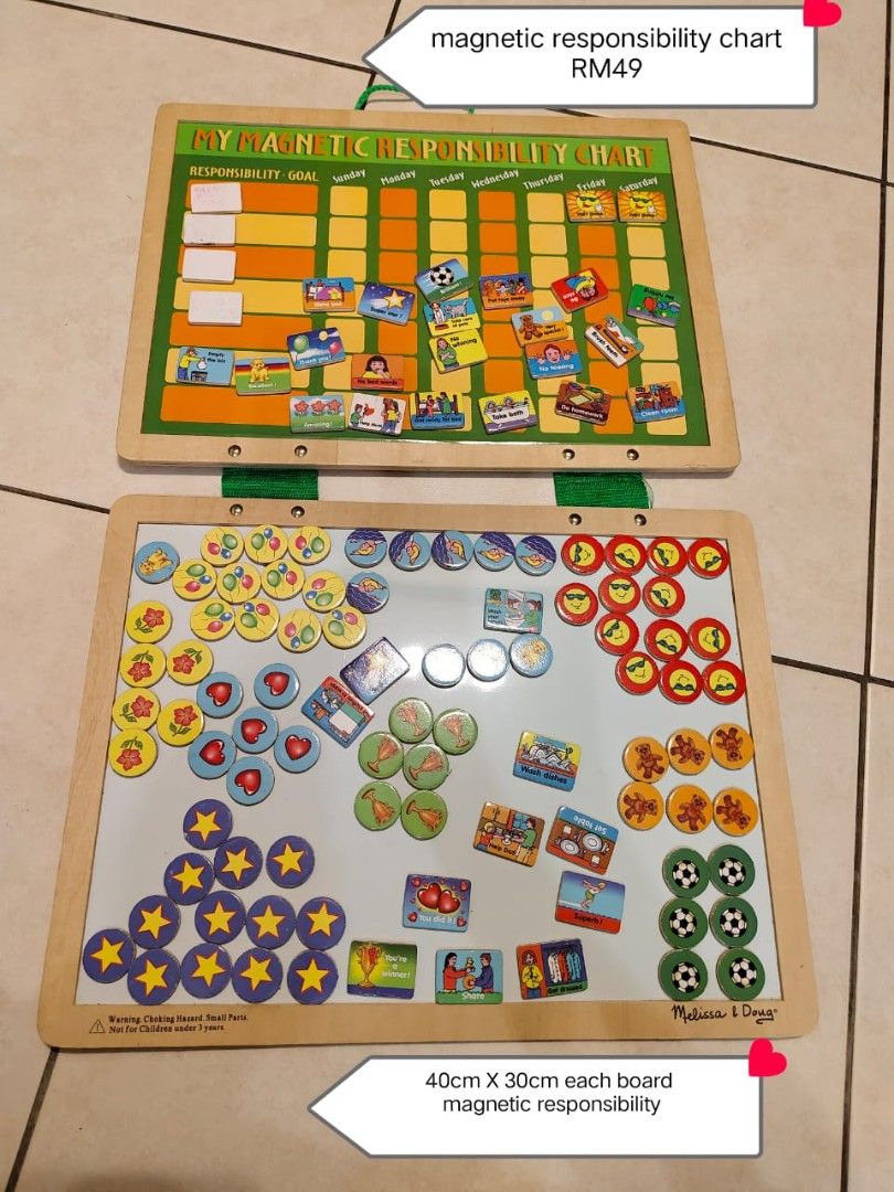 Jogo De Tabuleiro MELISSA & DOUG Magnetic Responsibility Chart  4 Anos Mrkean 0000772137898