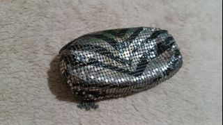 Metallic mesh coin purse small