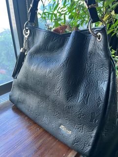Metrocity Hobo Tote Bag - large, genuine leather, monogram