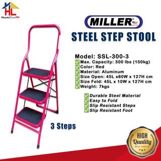 Miller Steel Step Stool (3 Steps) SSL-300-3