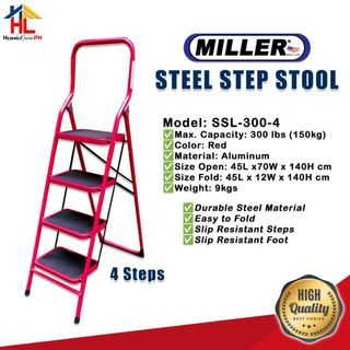 Miller Step Stools (4 Steps) SSL-300-4