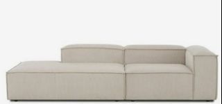 Modular 3 seater sofa in BOUCLE FABRIC