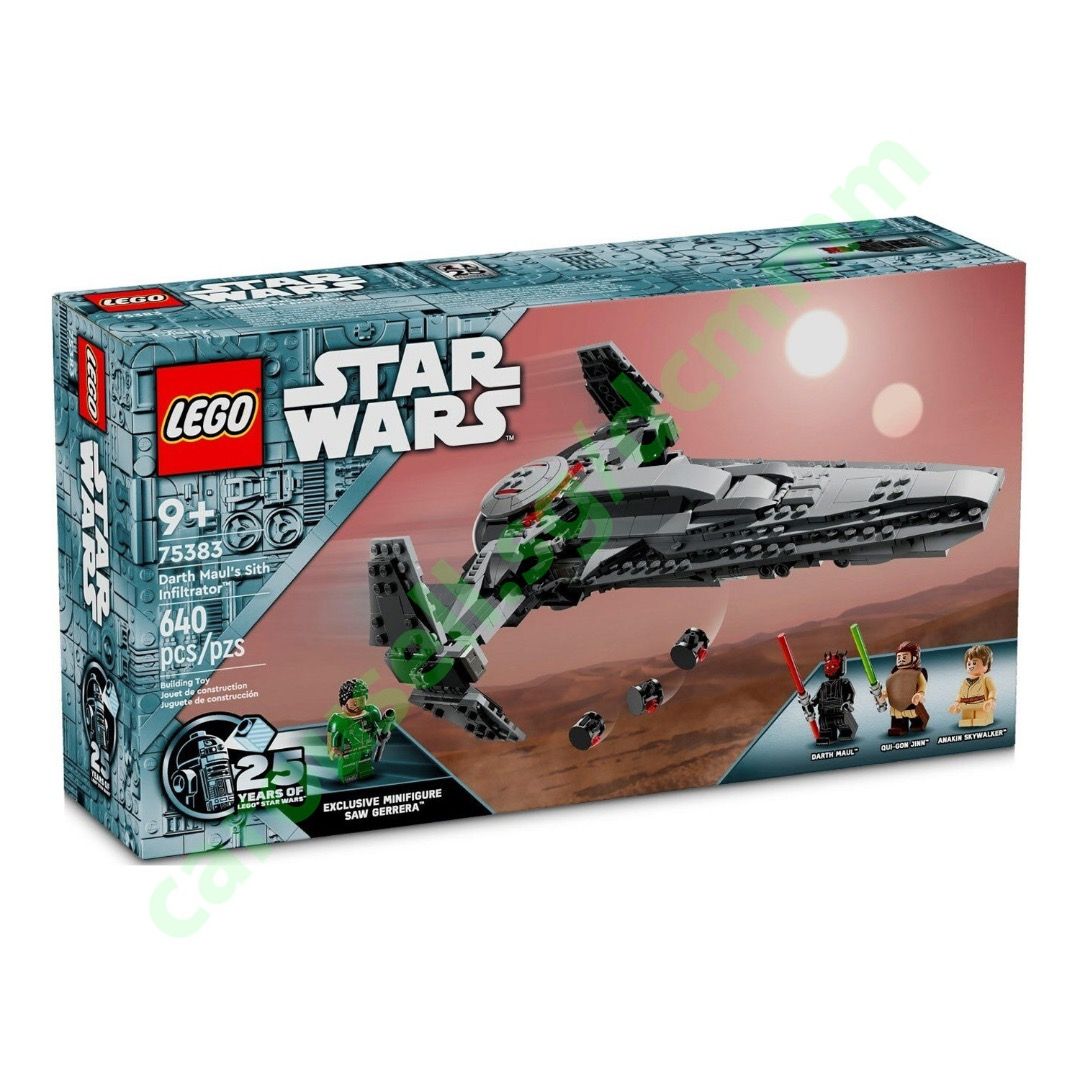 New Sealed LEGO Star Wars 75383 Darth Maul s Sith Infiltrator Darth Maul Anakin Skywalker Qui Gon Jinn Saw Gerrera with display stand 25th Anniversary Hobbies Toys Toys Games on Carousell