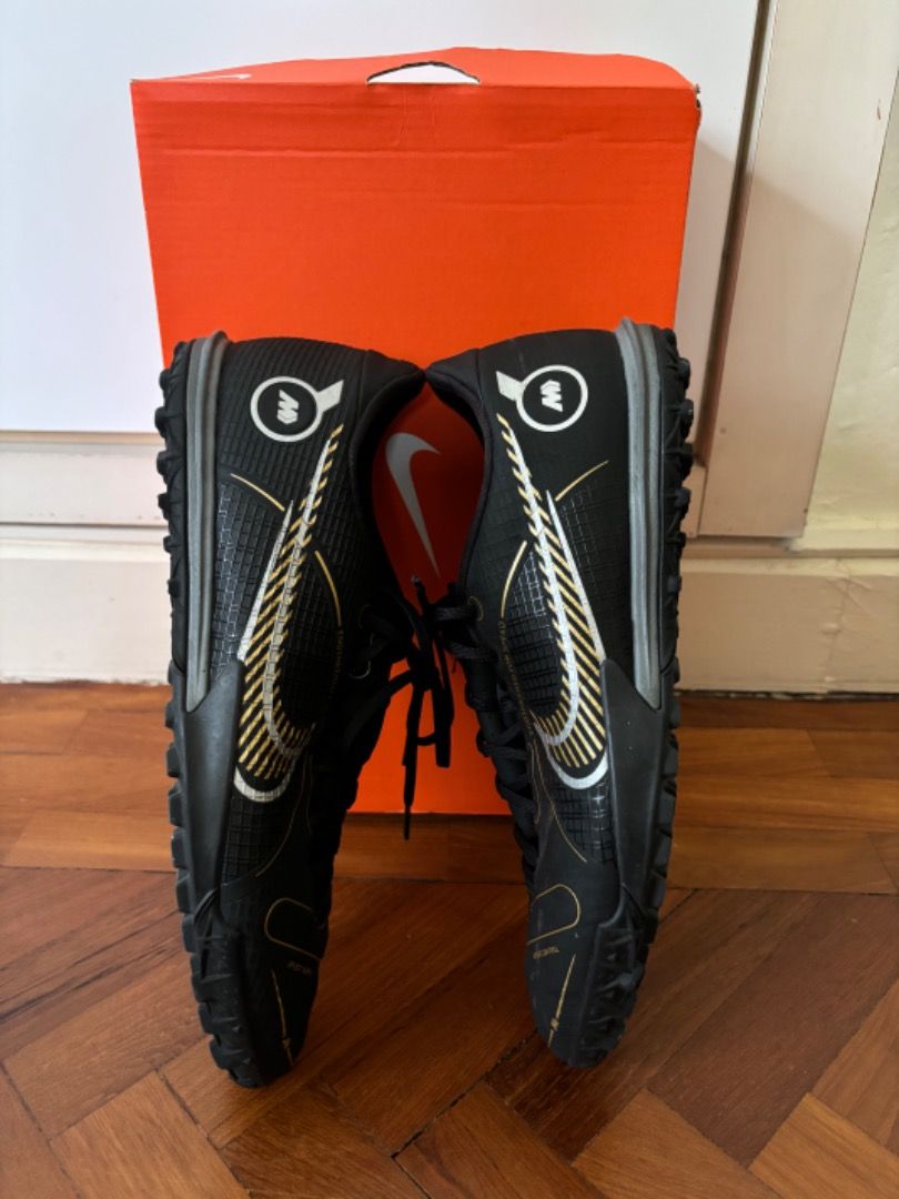 NIKE MERCURIAL VAPOR 14 ACADEMY TF BLACK METALLIC GOLD Sports Equipment Other Sports Equipment and Supplies on Carousell