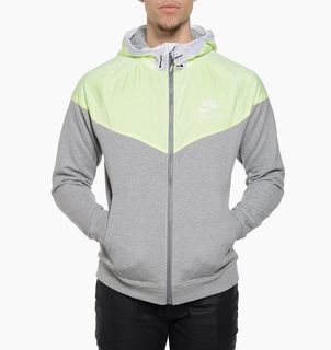 📌NIKE Track And Field Woven Full Zip Two-tone Hooded Jacket | Unisex Jacket | Athlete | Neon and Grey