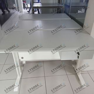 Office Partition Freestanding Table with Side Drawer