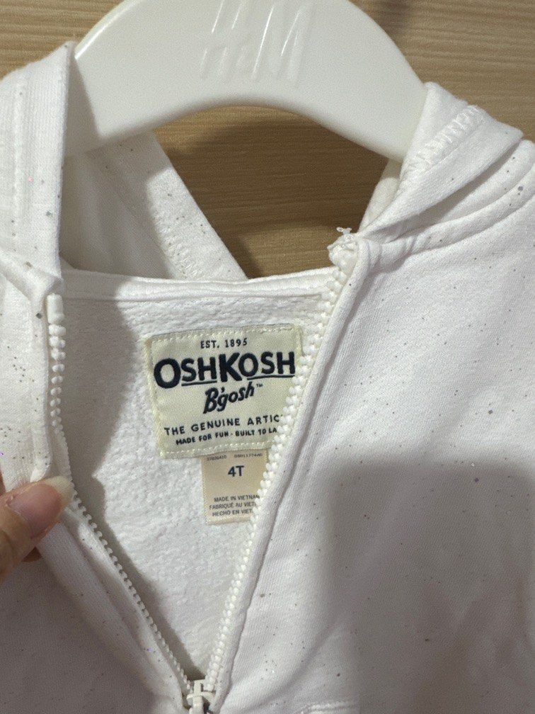 Oshkosh White unicorn Hoodie jacket