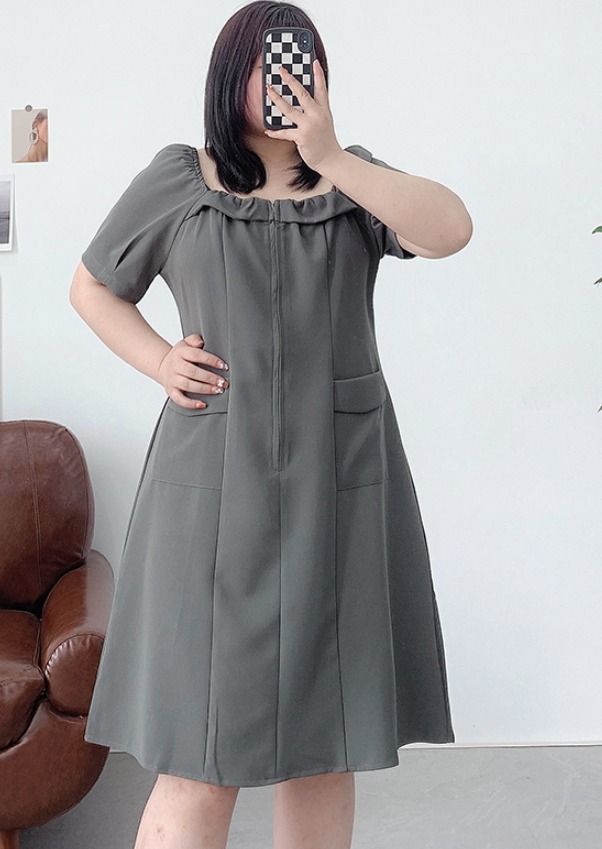 Plus Size Grey Dress
