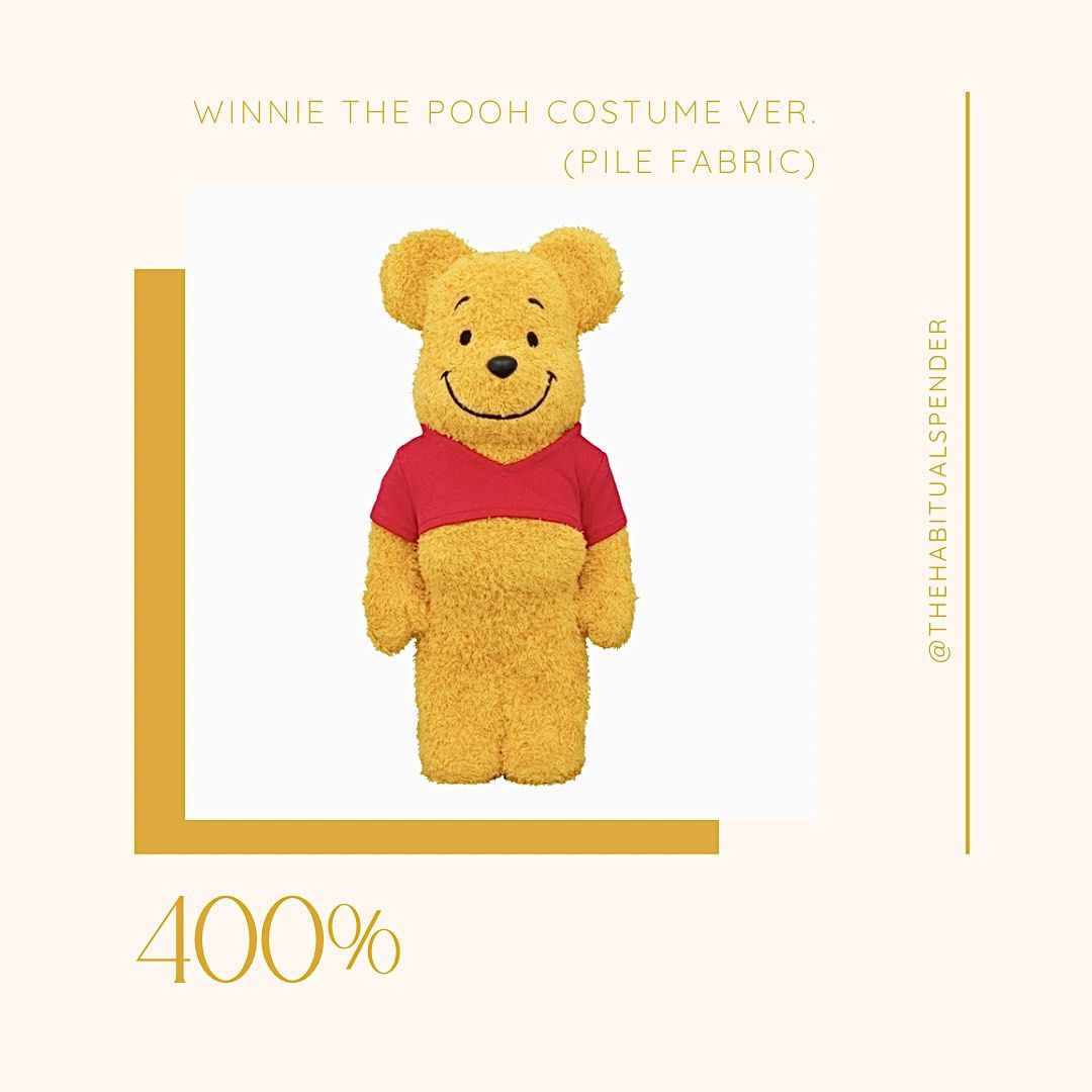PO: Bearbrick Winnie The Pooh Costume Ver. (Pile Fabric) 400%