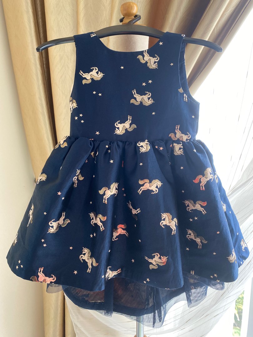 PRE Gold Unicorn Party Dress By H M Babies Kids Babies Kids Fashion on Carousell