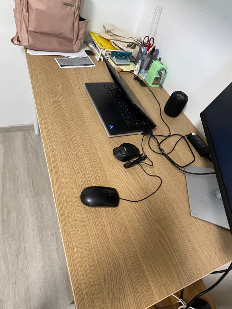 IKEA table (Category: Tables & Sets) located in Singapore. Submitted by pying123 (Listing ID 1301516973, Image 2). Description: IKEA Tommaryd table Oak Veneer/White (Photos 3 & 4) - 130(w) x 70cm(d). Lightly used for a year. Retail: $229 Selling: $130 No low ballers Dismantled for easier pick up. Buyer arrange own delivery..