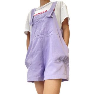 SALE!!! Authentic Korean Brand Light Violet Pastel Purple Chic Cute Korean Style Jumper Shorts Romper with Front Pocket (Women's) (Teen's) (Girl's)