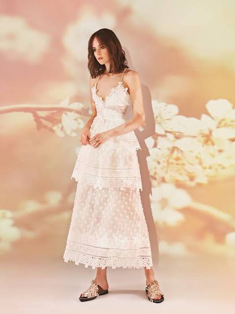 slip dress with lace bottom Scaosi Lace Detail Slip Dress – Guizio