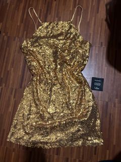 SEXY GOLD DRESS