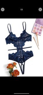 SHEIN midnight blue lacey lingerie body suit