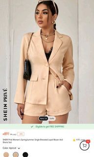 Shein prive blazer and shorts suit