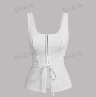 SHEIN Tie Front Corset-like top