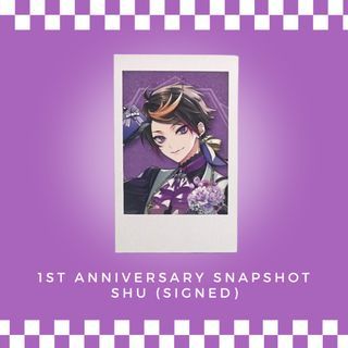 Shu Yamino (Luxiem's 1st Anniversary Snapshot Card - Signed - Authentic)