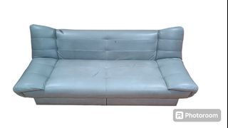 Sofa Bed 3 seater Blue with 2 Bottom Drawers
