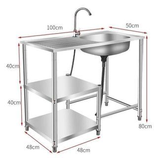 stainless sink for kitchen with stand/ Portable Sink Free Faucet