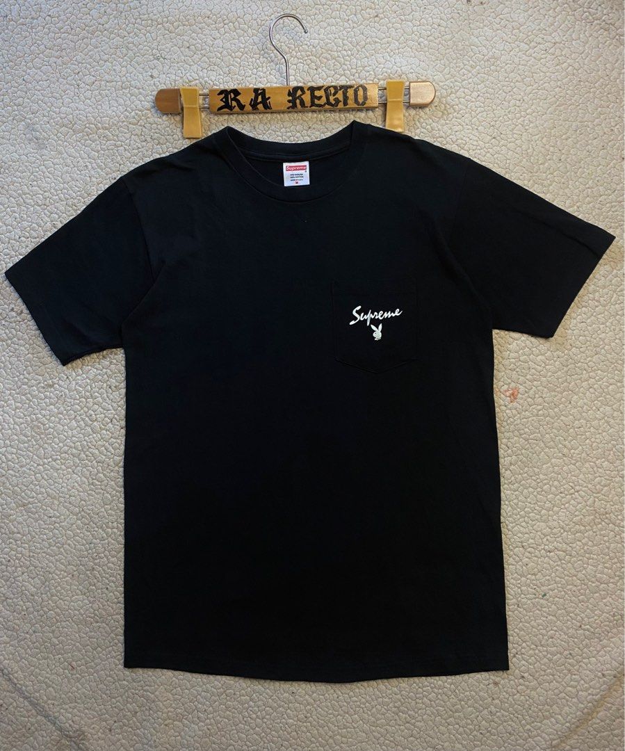 SUPREME SS11 PLAYBOY POCKET TEE SHIRT Y2K STREETWEAR SIZE M 19x27.5 Men s Fashion Tops Sets Tshirts Polo Shirts on Carousell