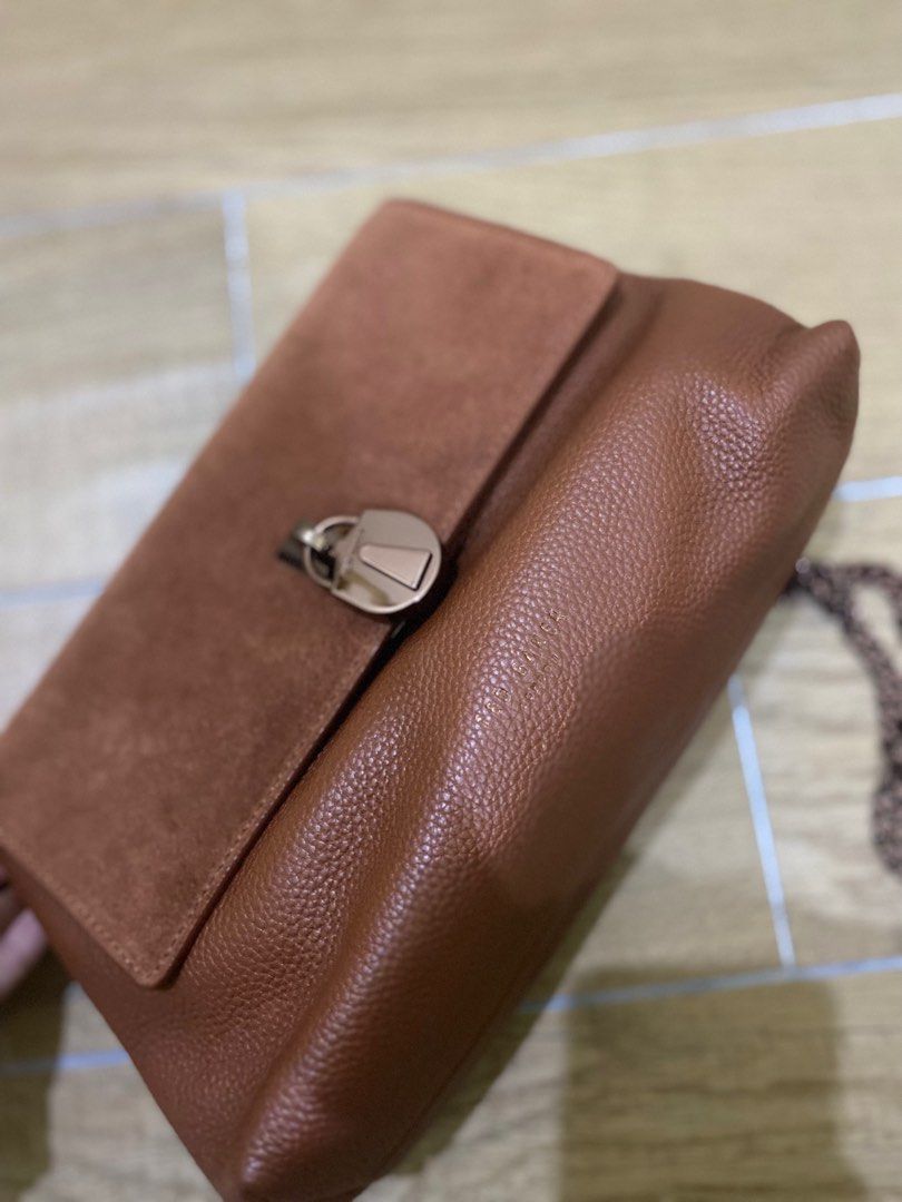 Ted Baker Helena Suede leather padlock Crossbody shoulder bag