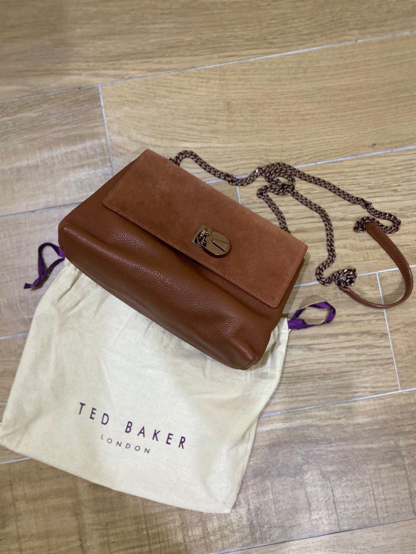 Ted Baker Helena Suede leather padlock Crossbody shoulder bag